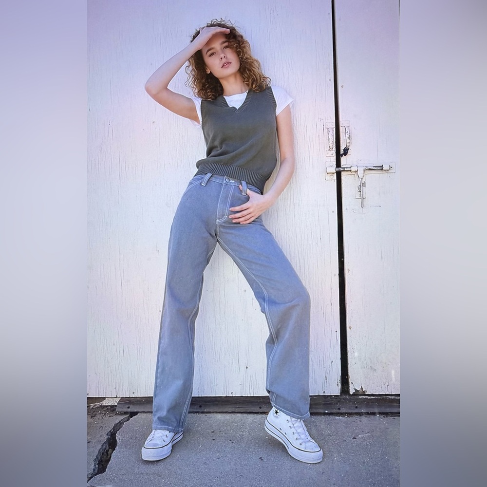 John Galt/Brandy Melville Light Gray Crispina Carpenter Jeans